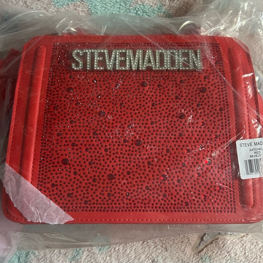 Steve Madden Sparkling Red Handbag New With Tag